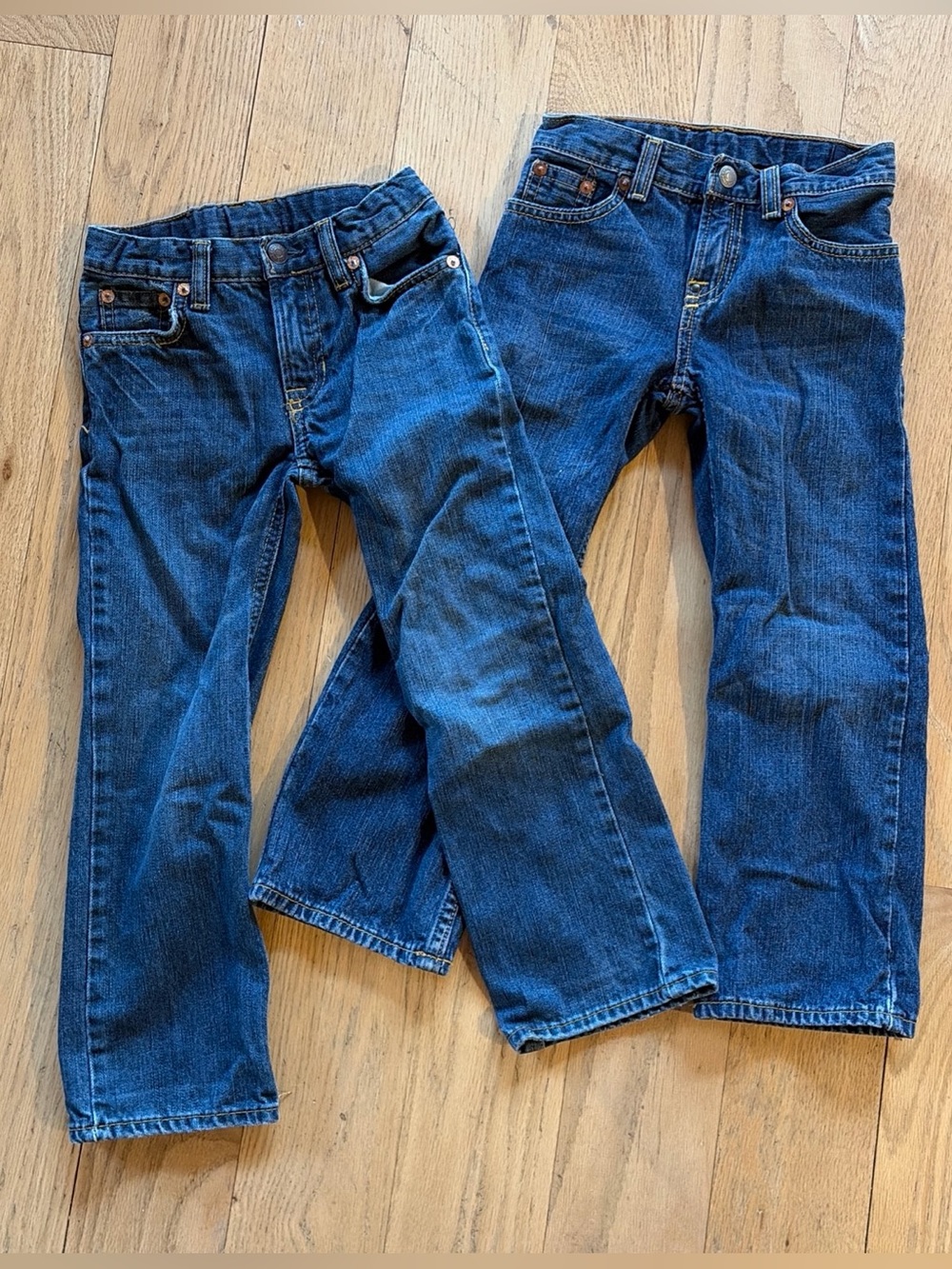 Polo Ralph Lauren Jeans Youth Boys 5 Dark Wash Blue Denim Straight Leg Lot Of 2